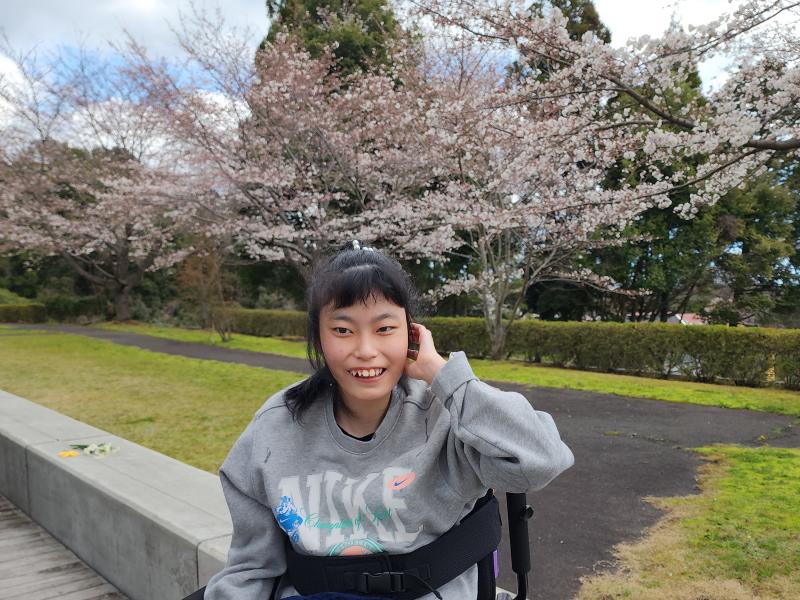 写真撮影に少し緊張気味です