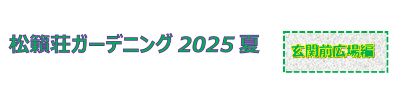 松籟荘ガーデニング2025夏 玄関広場編