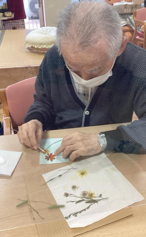 押し花の作品作り